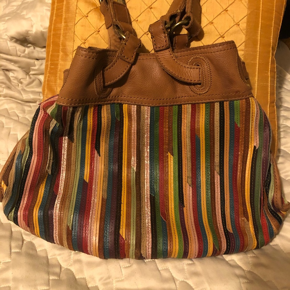 Lucky Brand Leather Multicolored Leather Handbag